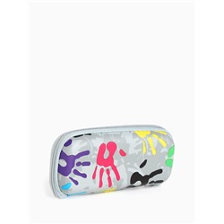 Футляр для очков на молнии, с принтом, размер 16×6.5×2.5 см, серый