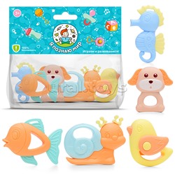 Набор погремушек "Милые зверята" в пакете