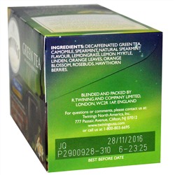 Twinings, Nightly Calm, зеленый чай без кофеина, полученный природным способом, 20 пакетиков, 40 г (1,41 унции)