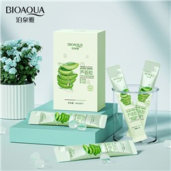 Набор увлажняющих ночных масок-желе с экстрактом алоэ BIOAQUA Aloe Vera, (4мл*20шт)