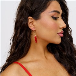 Серьги длинные натуральный камень Рубин, 1050, арт.218.064