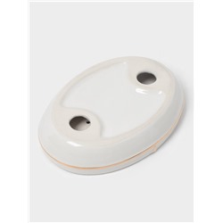 Аксессуары для ванной «Лайн», 4 предмета: дозатор 400 мл, мыльница, 2 стакана, белые