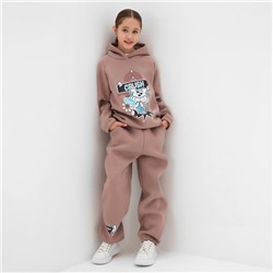 Толстовка (худи) для девочки MINAKU: CRUSH, тёмно-розовая, рост 104 см