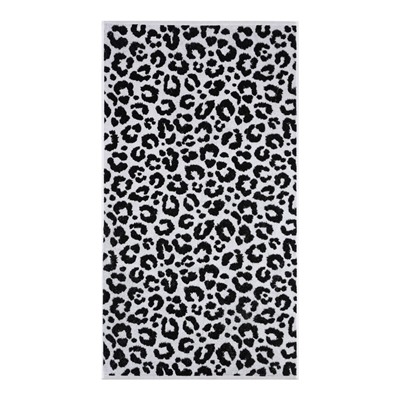 Полотенце махровое Этель Leopard, 70×130 см, 100% хлопок, 420 г/м², чёрное
