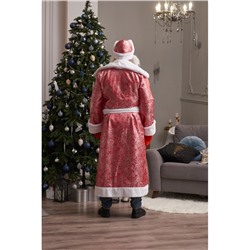 Карнавальный костюм «Дед Мороз», шуба, шапка, варежки, борода, 52-54, рост 180