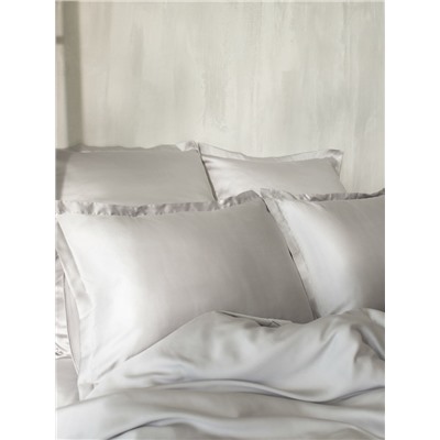 Простыня на резинке 2-спальная SL Home Tencel, 160×200+30 см, светло-серая, тенсель