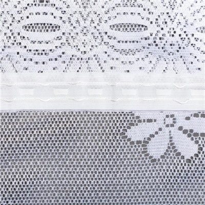 Тюль на кухню со шторной лентой, 285×167 см, цвет белый, 100% полиэстер