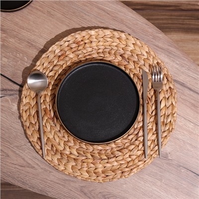 Коврик плетёный круглый, 38 см