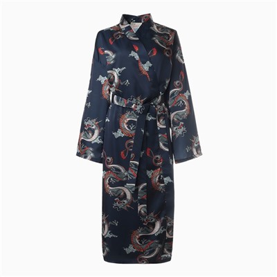 Халат домашний женский KAFTAN «Дракон», размер 44-46, синий