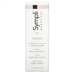 Sympli Beautiful, Sympli Beautiful, набор пробников, 4 продукта, 7,4 мл (0,25 унции) каждый