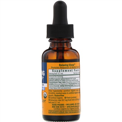 Herb Pharm, Тоник для расслабленного сна, 1 жидкая унция (29.6 мл)
