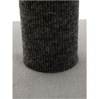 Когтеточка «Столбик» Lowcost ковролиновая с игрушкой, 35×35×85 см, микс цветов
