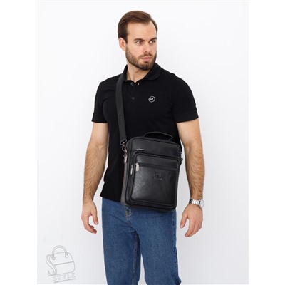 Сумка мужская кожаная 7905-4 black Fuzhinino