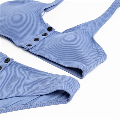 Купальник раздельный на пуговицах женский MINAKU, размер 48, синий