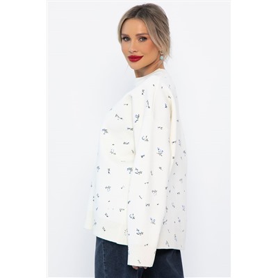 Свитер оверсайз Анита (белый) Б14761-1М