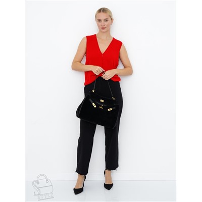 Сумка женская кожаная 2320YF black Polina&Eiterou