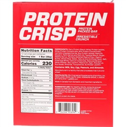 BSN, Protein Crisp, кранч с арахисовой пастой, 12 батончиков, 56 г (1,97 унции) каждый