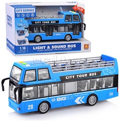 Автобус 1:16 (свет, звук) на батарейках, в коробке