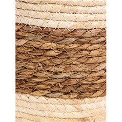 Набор кашпо «Инга», 3 шт., 20.5×25 – 25.5×28 – 27×33 см, светло-бежевое