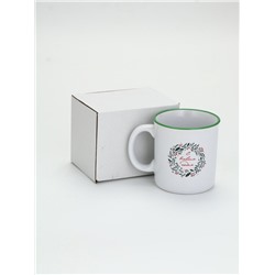 УЦЕНКА Кружка керамическая «Новогодний венок», 340 мл