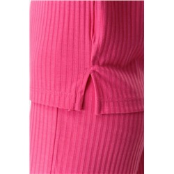 Летний костюм для девочки в рубчик-лапша Happyfox