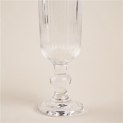 Бокалы для шампанского SL Home «Модерн», 150 мл, 5.5×18.5 см, набор 2 шт., стекло, прозрачные