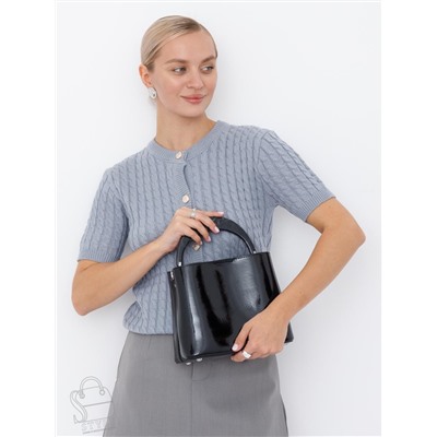 Сумка женская кожаная 2306-2Y black Polina&Eiterou