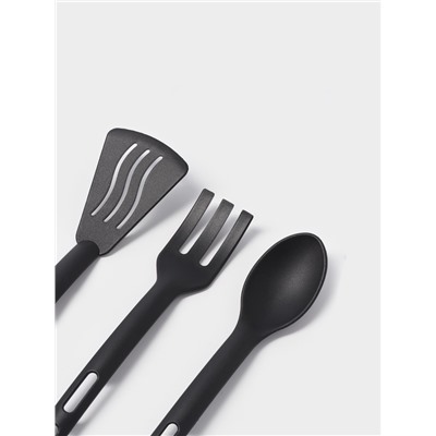 Набор кухонных принадлежностей Доляна «Глори», 3 шт., чёрный