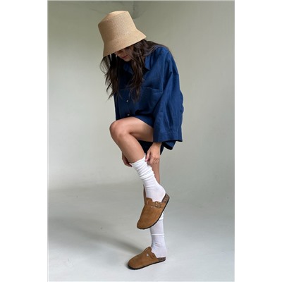 Костюм лён  SET019/29/Синий