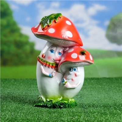 Садовая фигура из гипса «Парочка мухоморов», 20×18×25 см