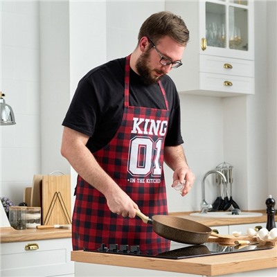 Фартук мужской «Король кухни» 77×75 см, 100% хлопок