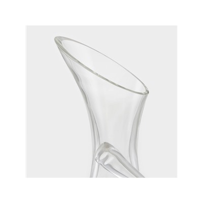 Декантер «Грюнер», 1200 мл, 15.5×10×35 см, с ручкой, стекло, прозрачный