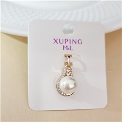 Кулон коллекция "Xuping ML" покрытие позолота, вставка: искусственный жемчуг и фианиты, арт.101.205