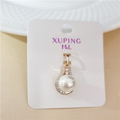 Кулон коллекция "Xuping ML" покрытие позолота, вставка: искусственный жемчуг и фианиты, арт.101.205