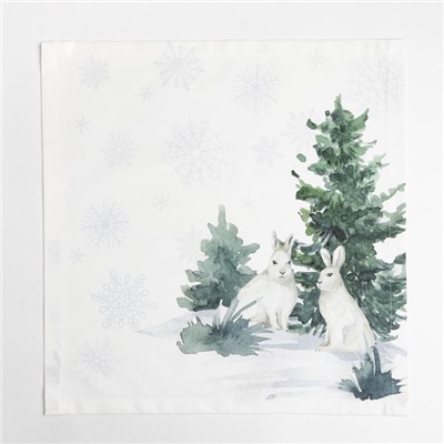 УЦЕНКА Набор столовый Этель "Forest animals" скатерть 150х220 +/-3см с ГМВО, салфетки 40х40см-12шт 7