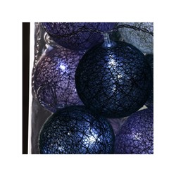 Гирлянда - нить, 5 м с насадками «Клубки серо-зелёные», IP20, прозрачная нить, 20 LED, свечение белое, 220 В