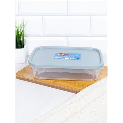 Контейнер прямоугольный 1330 мл серый / 90434 /уп 12/96/ ДОП СКИДКА НА КОРОБ 3%