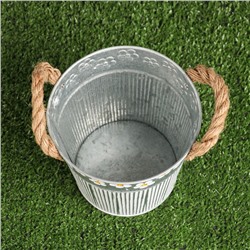 Декоративное кашпо «Ведёрко Фрейя», 2.2 л, 16×14×12 см, металлическое