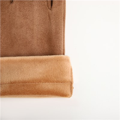 Перчатки женские, безразмерные, сенсорные, без утеплителя, бежевые