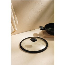 Крышка SL Home, d=26 см, с силиконовым ободком, стекло