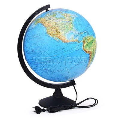 Глобус Земли физико-политический 320мм с подсветкой Классик