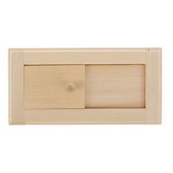 Крышка вентиляции, 30×12 см, липа, с задвижкой, «Добропаровъ»