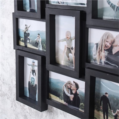Фоторамка коллаж 58,5х45 черная / 342-6 /уп 12/12 фото