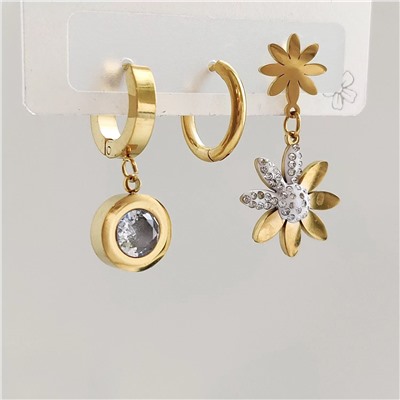 Серьги из стали (3 пары)
