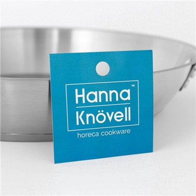 Сковорода Hanna Knövell, d=28 см, h=5.5 см, толщина стенки 0.6 мм, длина ручки 25 см, индукция, нержавеющая сталь