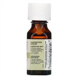 Aura Cacia, 100% чистое эфирное масло, имбирь, 15 мл (0,5 жидк. унции)