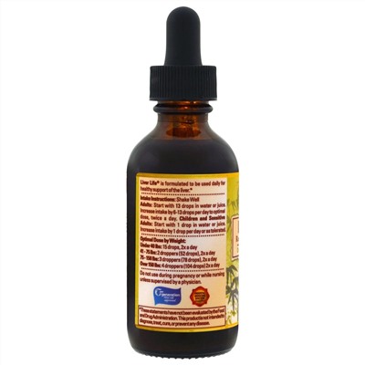 Bioray, Liver Life, восстанавливающий тоник для печени, 59 мл (2 жидких унции)
