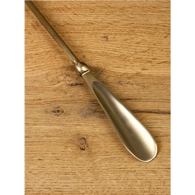 Ложка для обуви «Винтаж», 45.5 см, латунь, манговое дерево