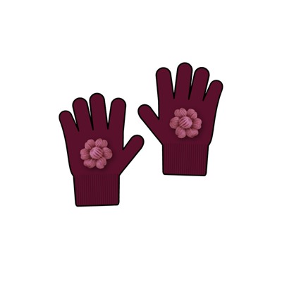 Перчатки трикотажные для девочек