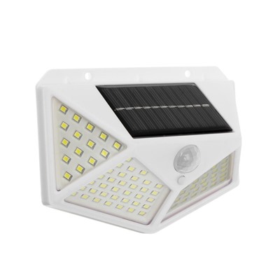 Садовый светильник на солнечной батарее, накладной, 100 LED, свечение белое